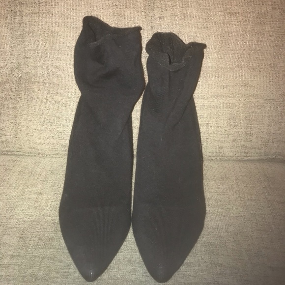 7.5 Black Sock Booties - Picture 2 of 2
